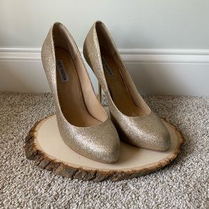 Steve Madden Size 10 Sparkly Gold Heels